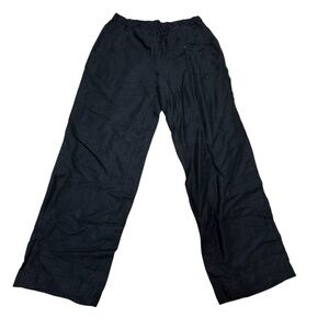 EILEEN FISHER PANTS WOMENS SIZE XS BLACK ORGANIC LINEN BLEND